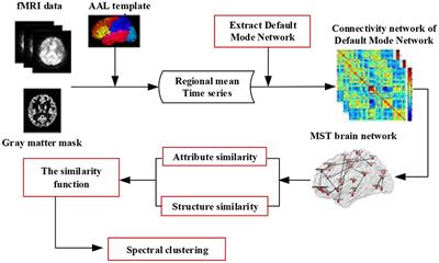 Clustering of Brain Function Network Based on Attribute and Structural Information and Its Application in Brain Diseases